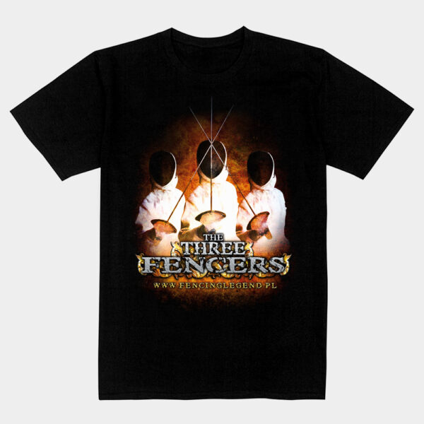 Koszulka szermierka, t-shirt fencer, black, fencing legend, koszulka z nadrukiem, bawełniana, czarna